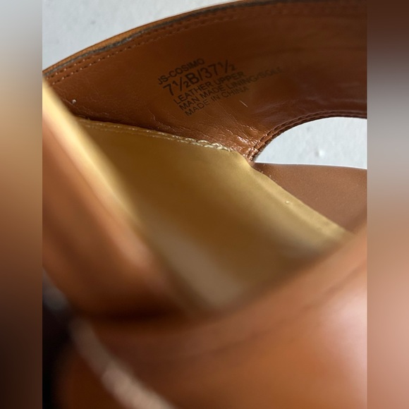 Jessica Simpson brown leather chunky boho heel. Size 7.5. - Picture 8 of 14